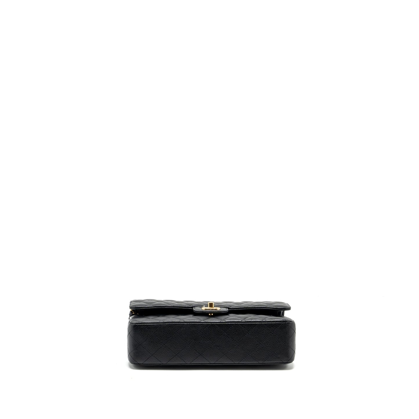 Chanel medium classic double flap bag Caviar black  (microchip)