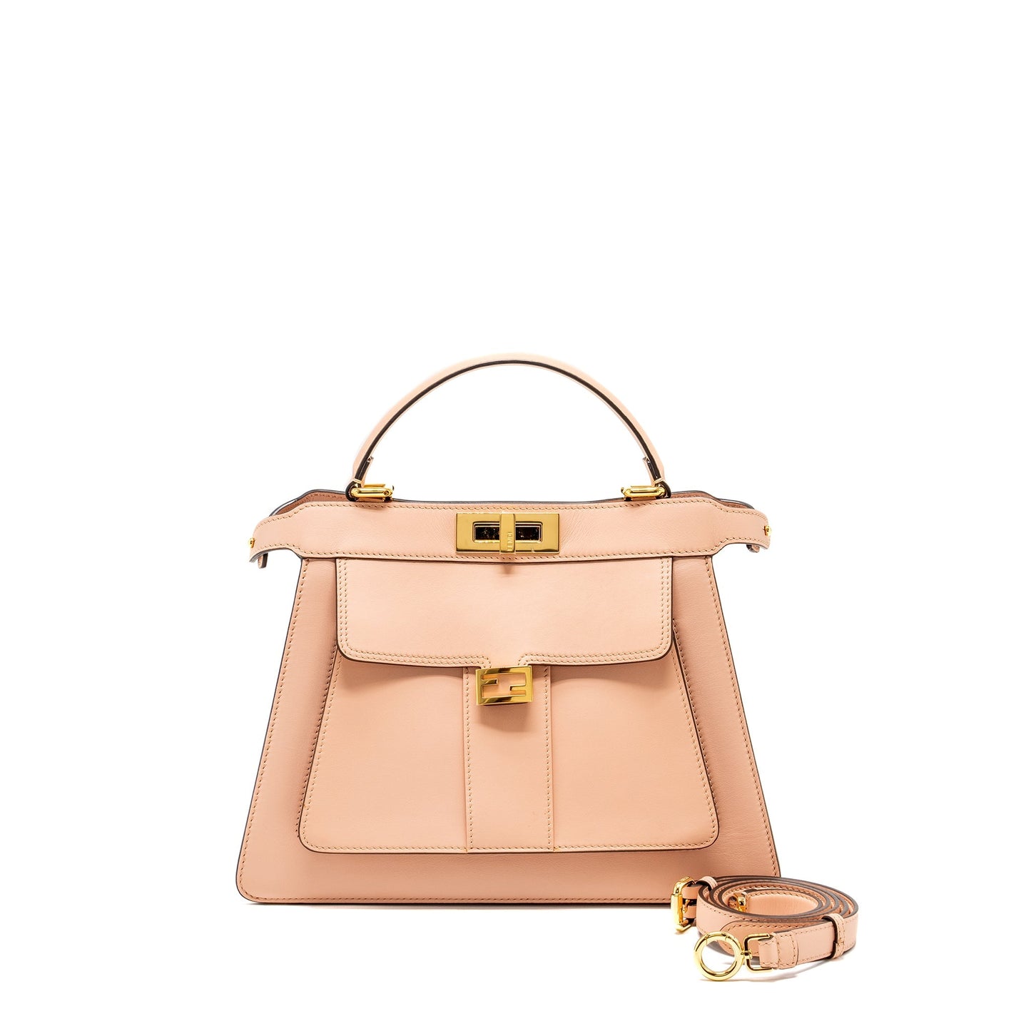 Fendi Mediume Peekaboo ISeeU tote lambskin light pink
