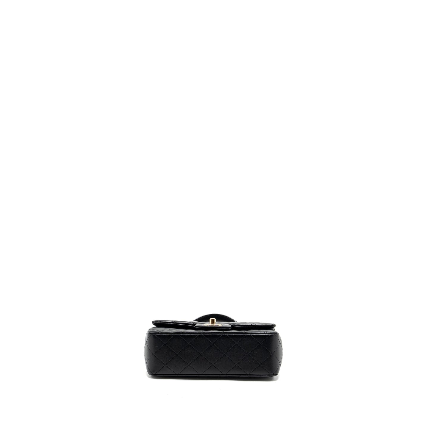 Chanel Top Handle Mini Rectangular Lambskin Black L(Microchip)