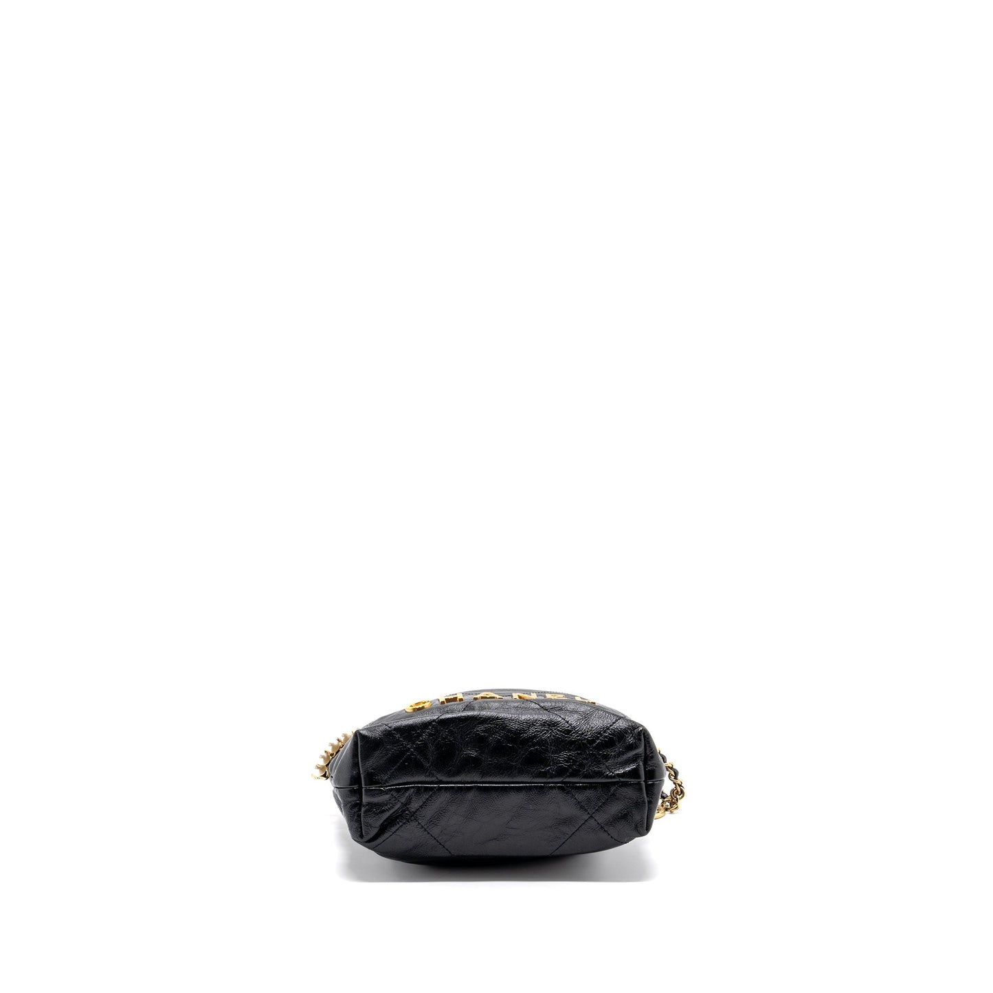 Chanel 23s Mini 22 Bag With Pearl Shiny Calfskin  (Microchip)