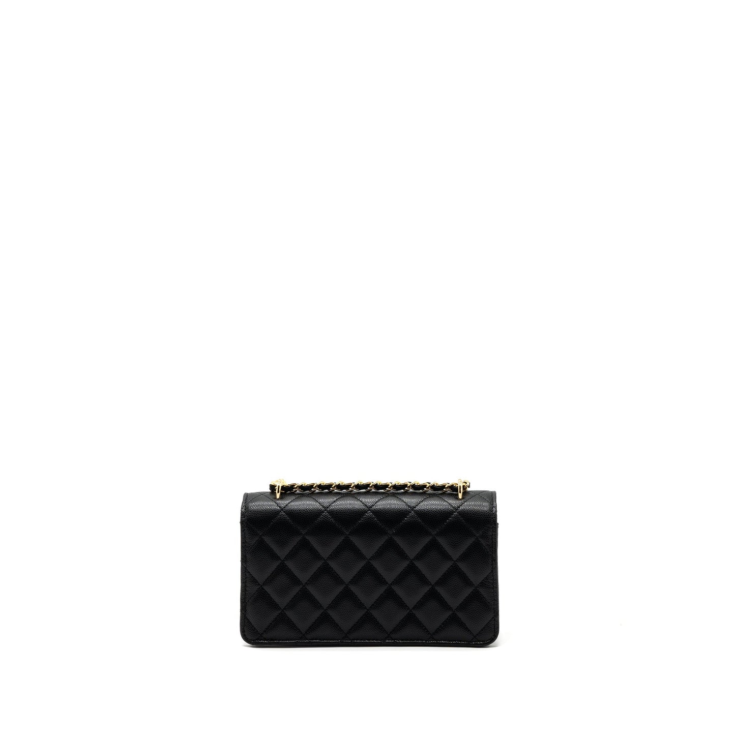 Chanel 23s Wallet On Chain with bag Charm Caviar Black (Microchip)
