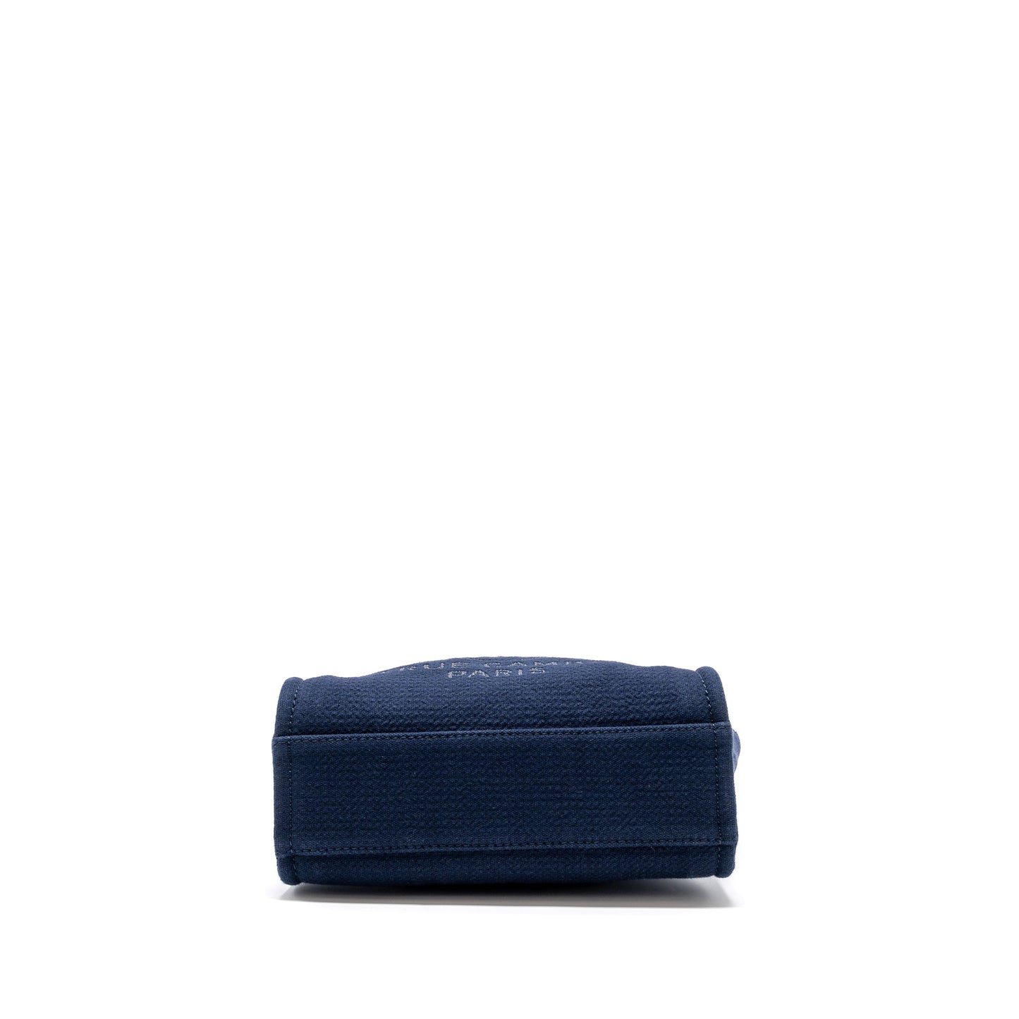 CHANEL SMALL DEAUVILLE TOTE BAG CANVAS NAVY  (Microchip)