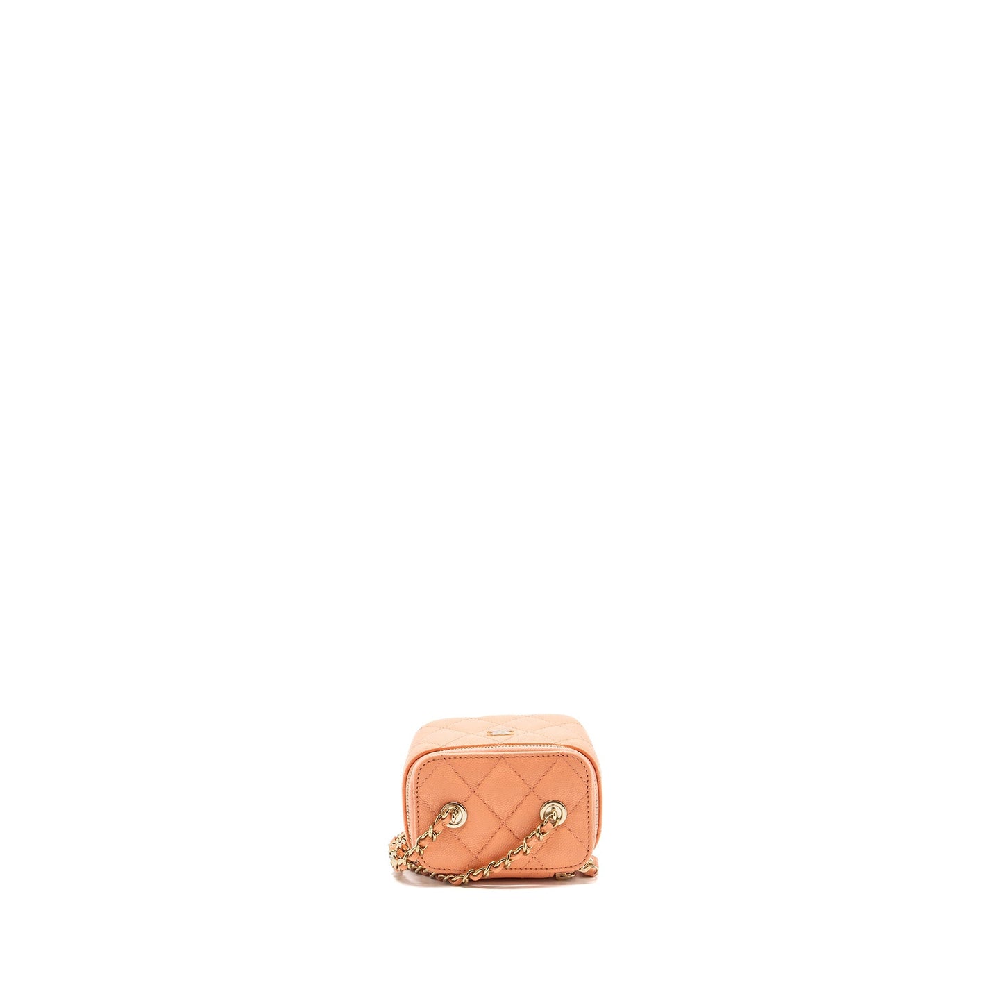Chanel Mini Vanity With Chains Caviar Coral Pink L(Microchip)