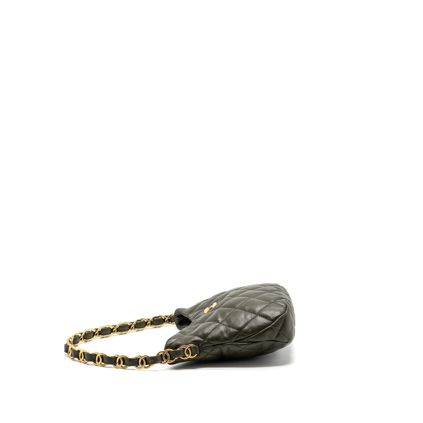 Chanel 22k Hobo Bag Lambskin Green  (microchip)