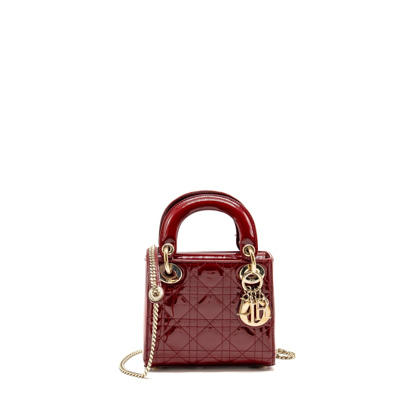 Dior Mini Lady dior patent red