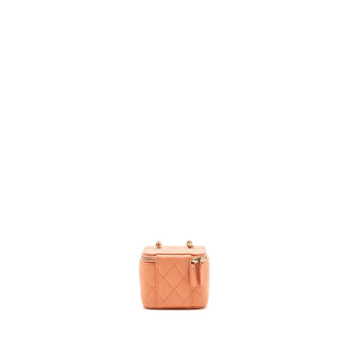 Chanel Mini Vanity With Chains Caviar Coral Pink L(Microchip)