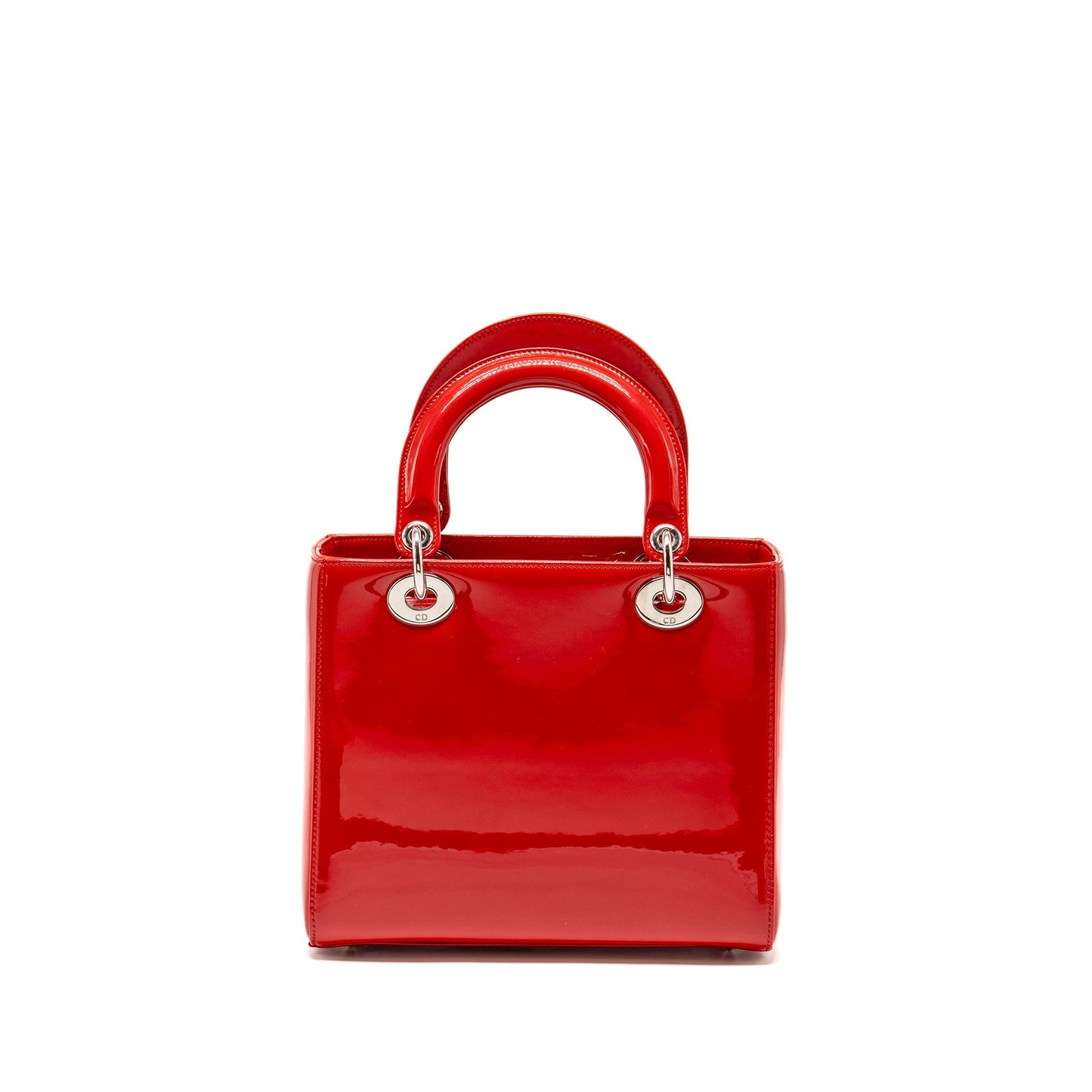 Dior Medium Lady dior patent red