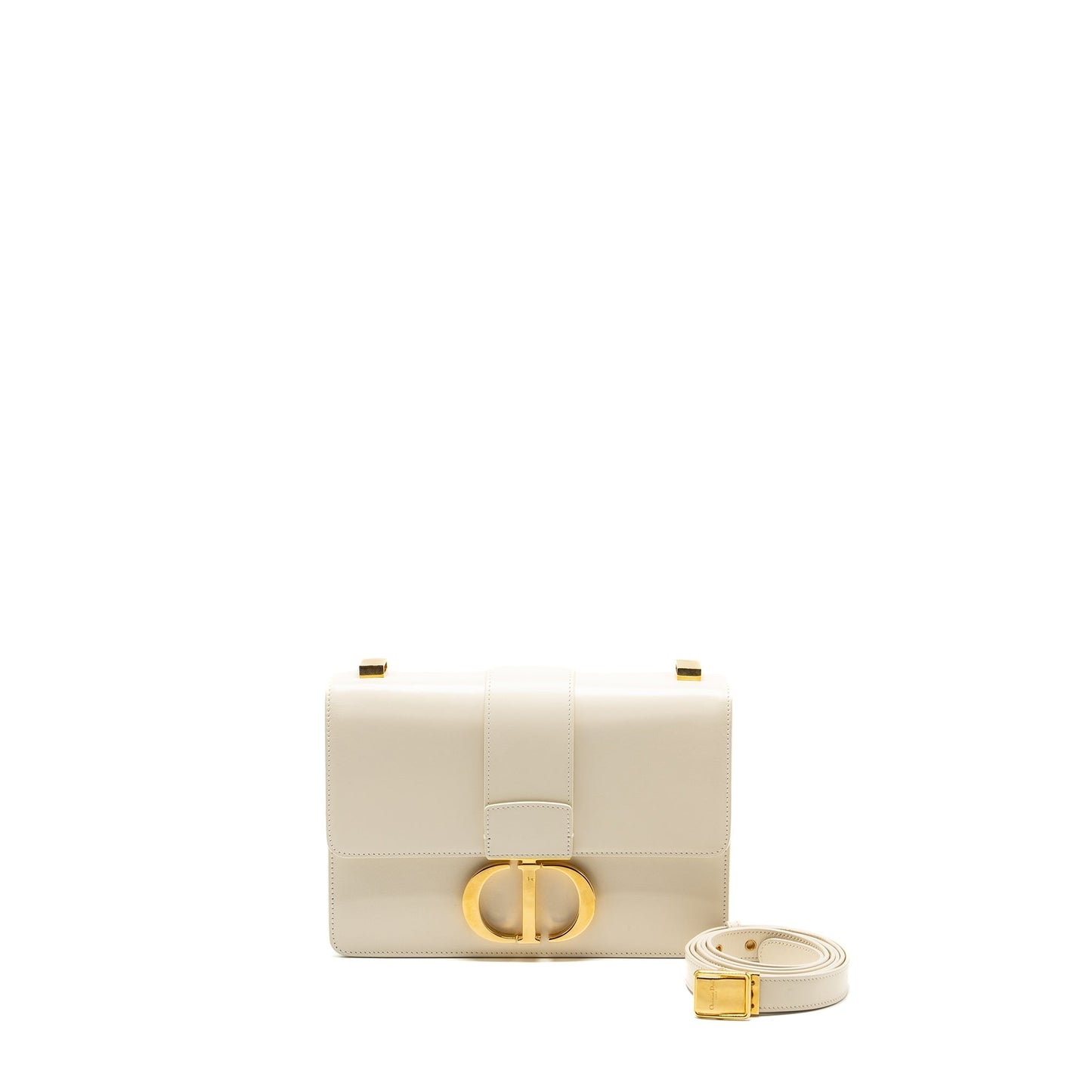 Dior 30 Montaigne Purse calfskin white
