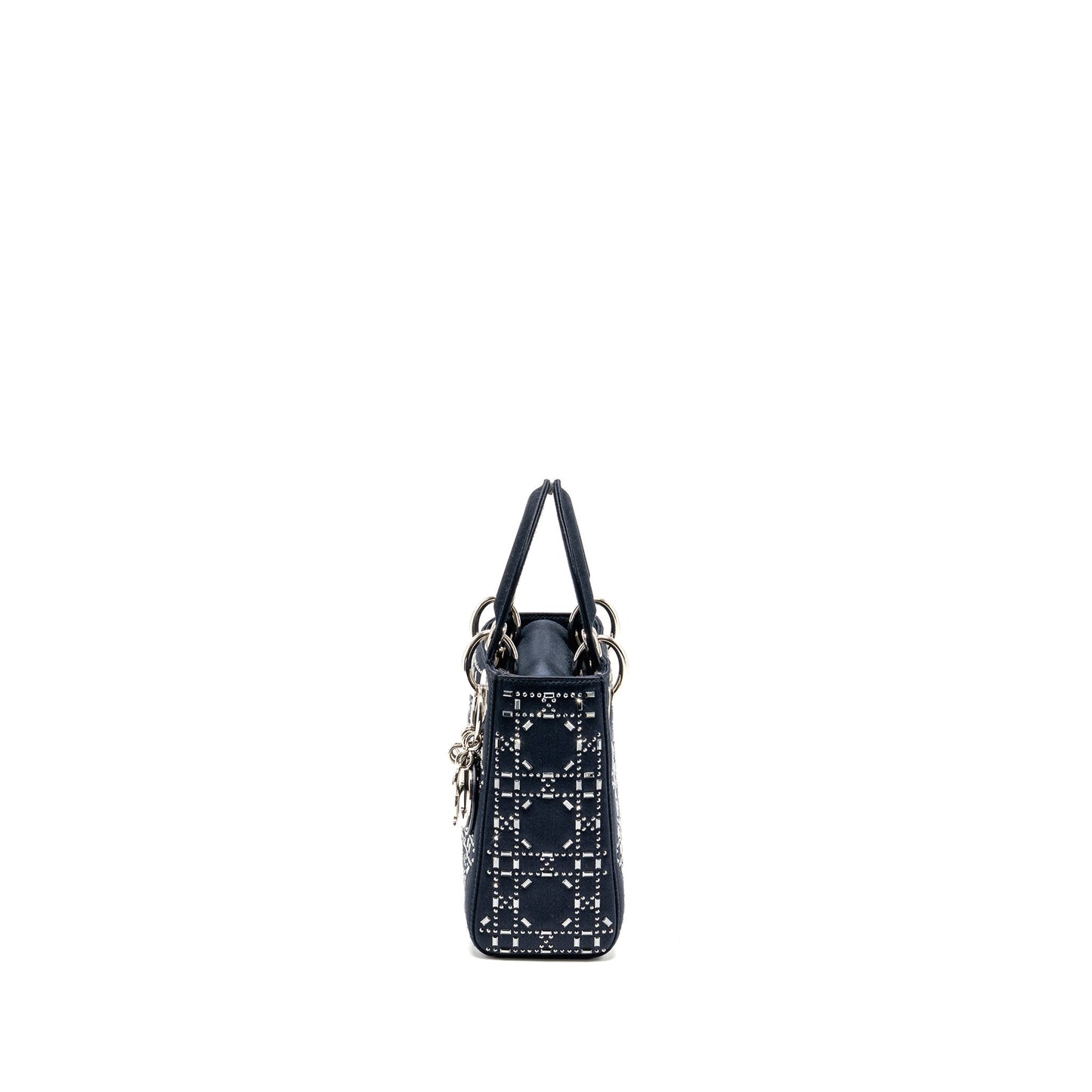 Dior Mini Lady dior satin crystal Dark blue