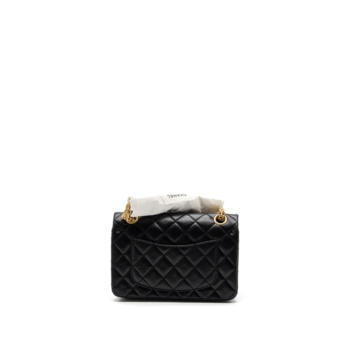 Chanel Mini 2.55 Reissue Flap Bag Aged Calfskin Black Brushed  (Microchip)