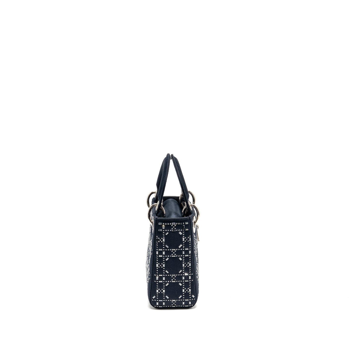 Dior Mini Lady dior satin crystal Dark blue