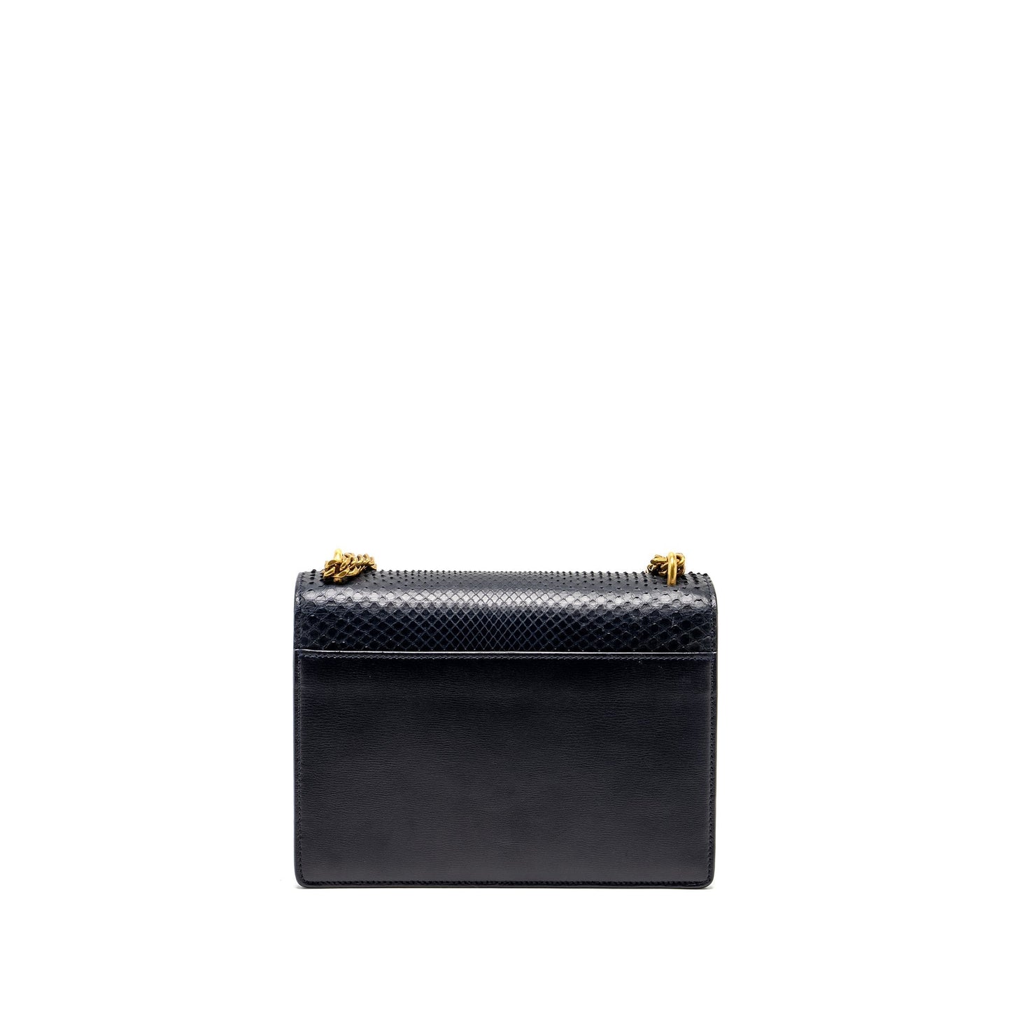 Saint Laurent / Sunset Purse Python/Suede Navy