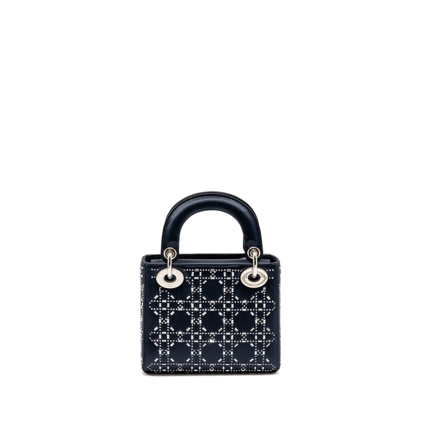 Dior Mini Lady dior satin crystal Dark blue