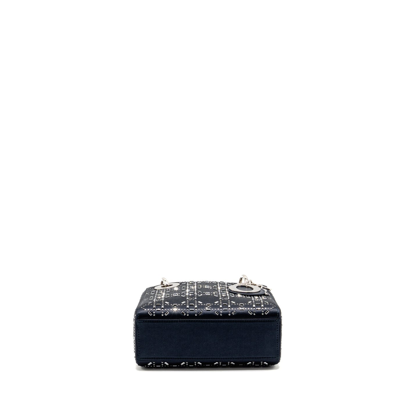 Dior Mini Lady dior satin crystal Dark blue