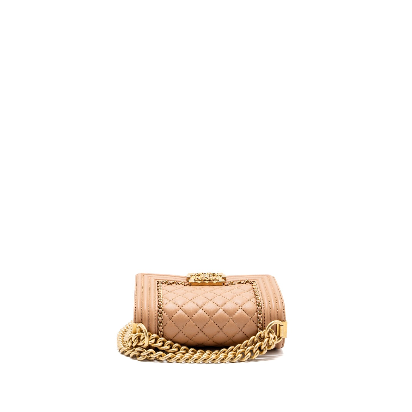Chanel Small Boy Bag limited edition Calfskin Dark Beige