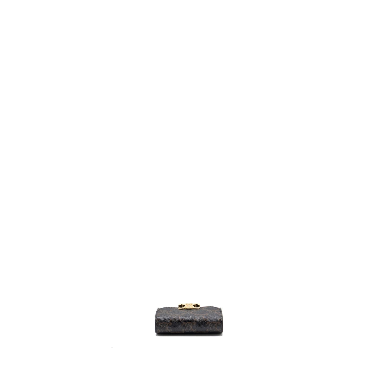 Celine Small Triomphe Flap Wallet Canvas Tan