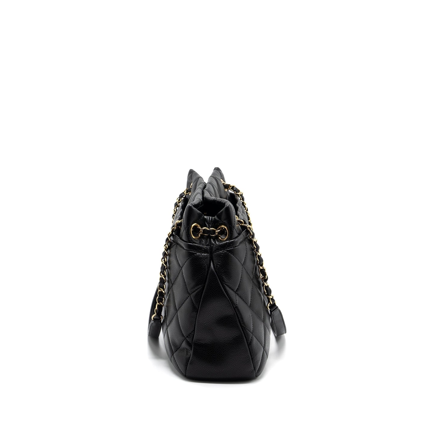 Chanel Matelasse Chain Tote Bag Caviar Black