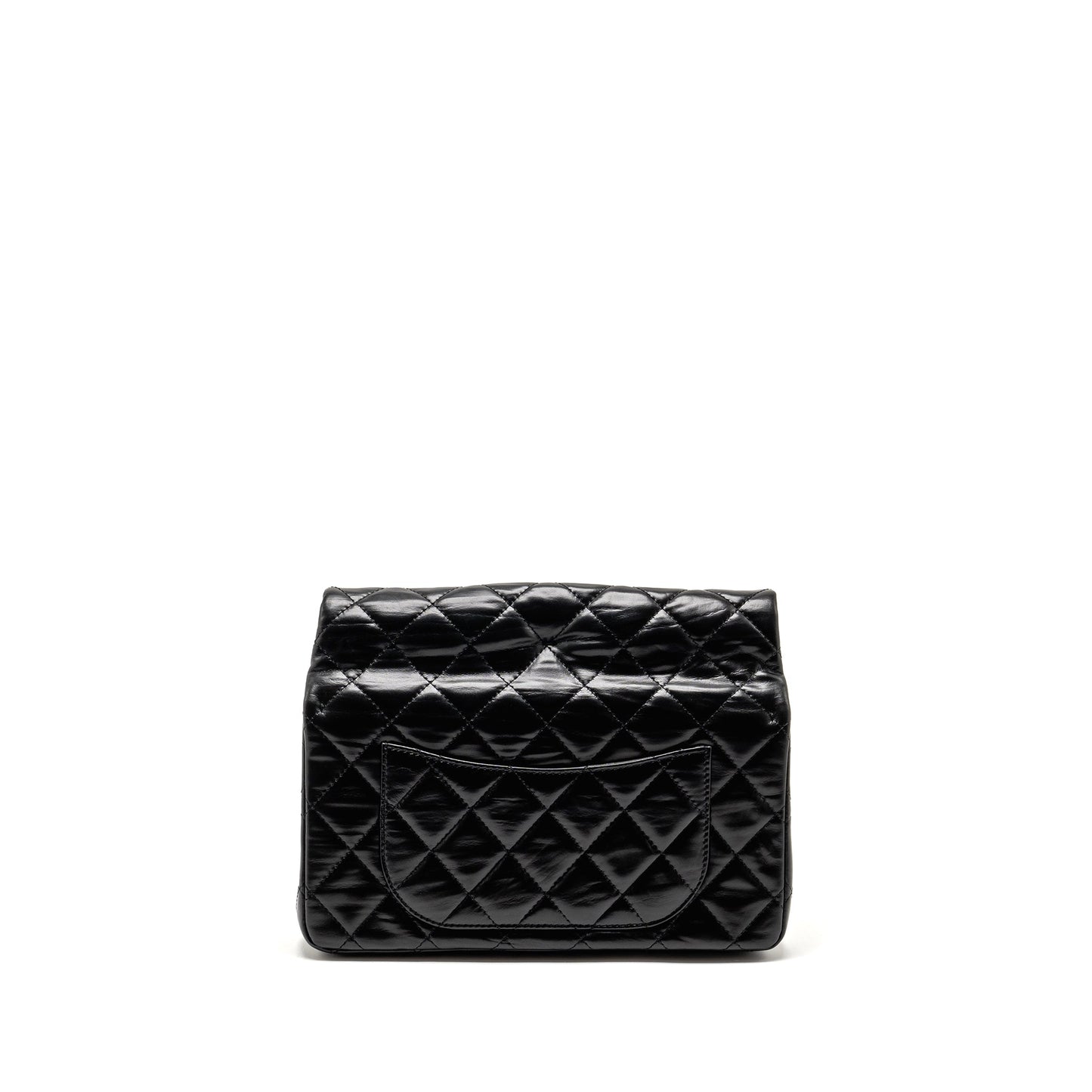 Chanel 23A quilted flap clutch calfskin black L (microchip)