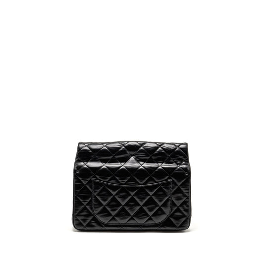 Chanel 23A quilted flap clutch calfskin black L (microchip)