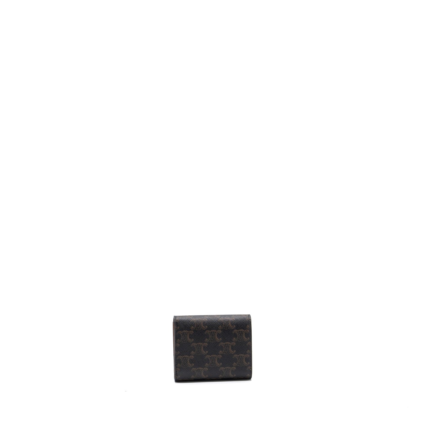 Celine Small Triomphe Flap Wallet Canvas Tan