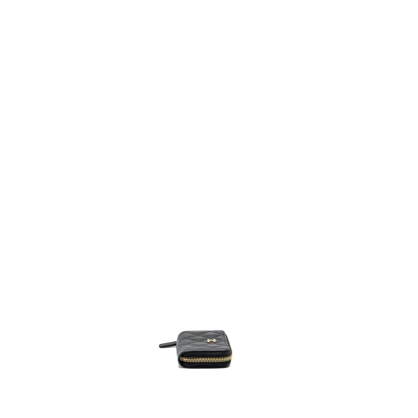 Chanel Zip Card Holder Caviar Black