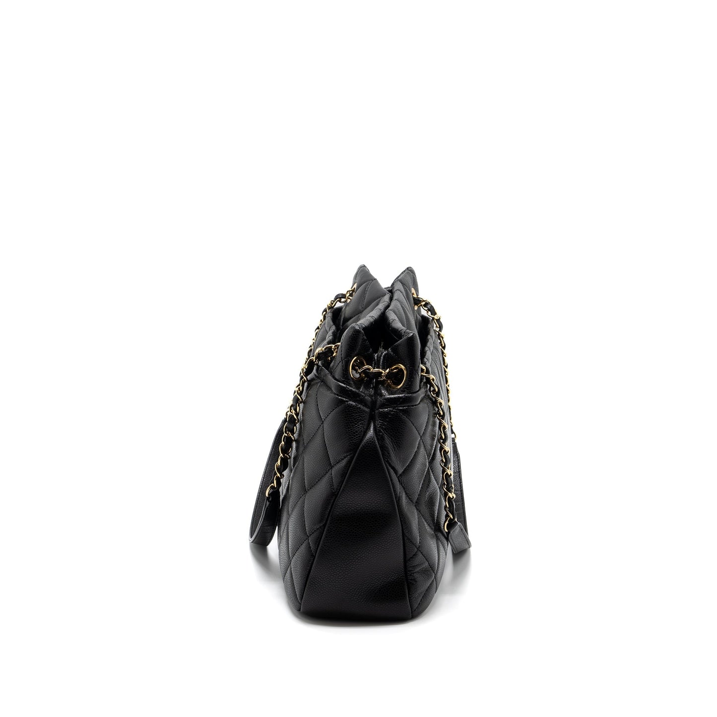 Chanel Matelasse Chain Tote Bag Caviar Black
