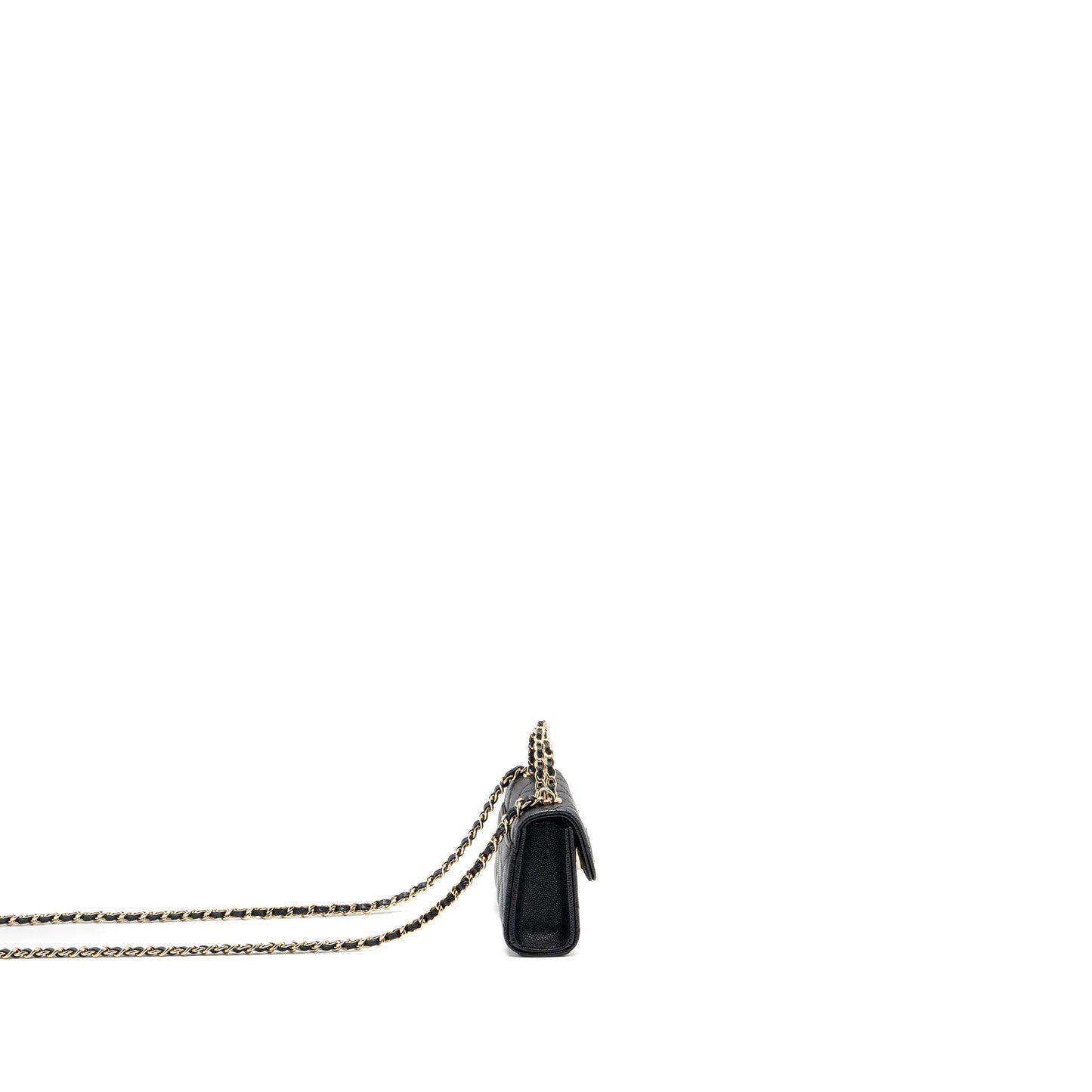 Chanel Top Handle Mini Flap Bag Caviar Black L (Microchip)