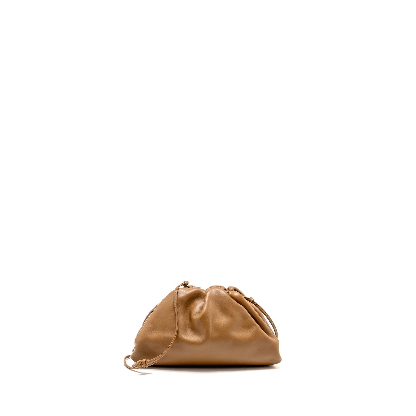 Bottega Veneta Mini The Pouch Smooth Calfskin Dark Beige