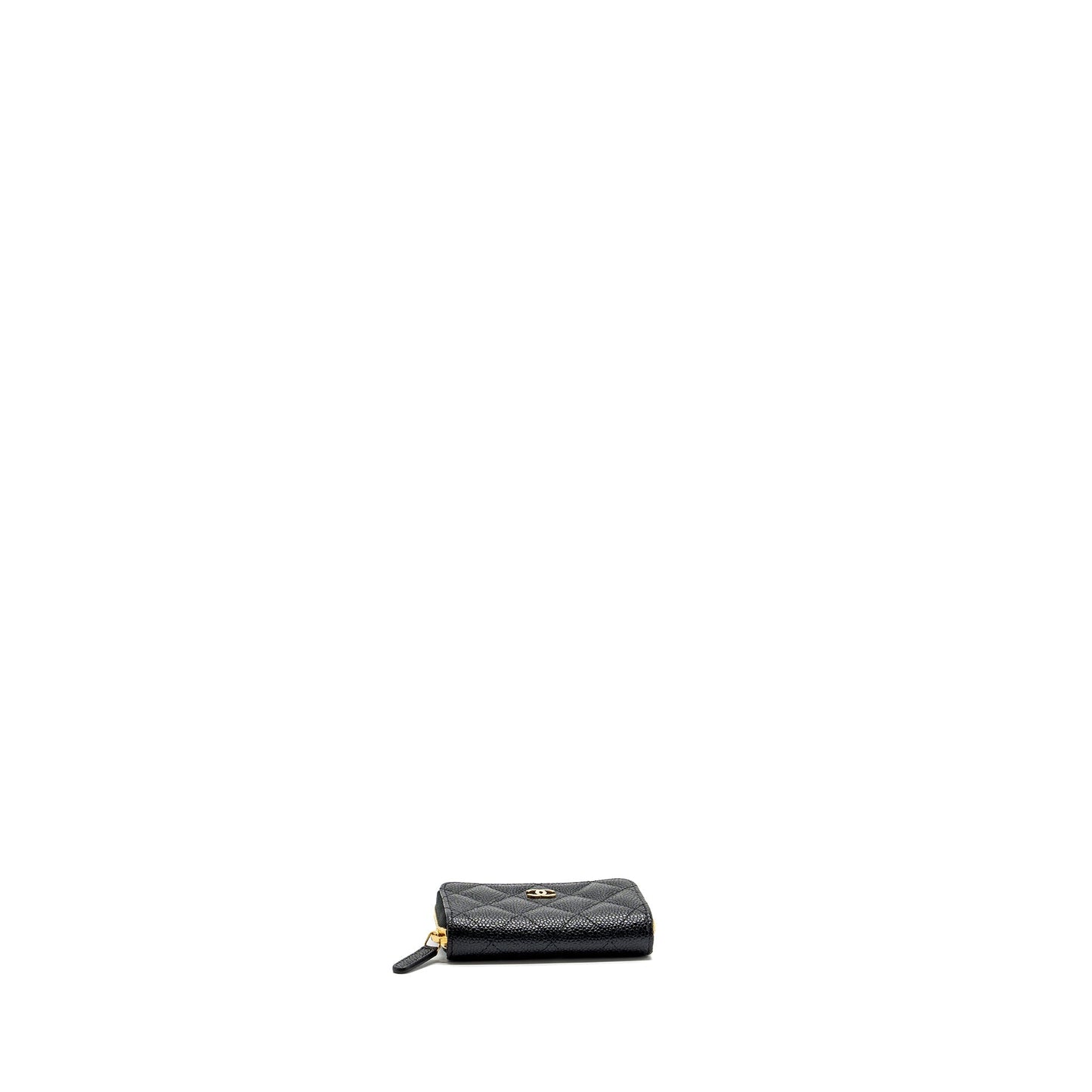 Chanel Zip Card Holder Caviar Black