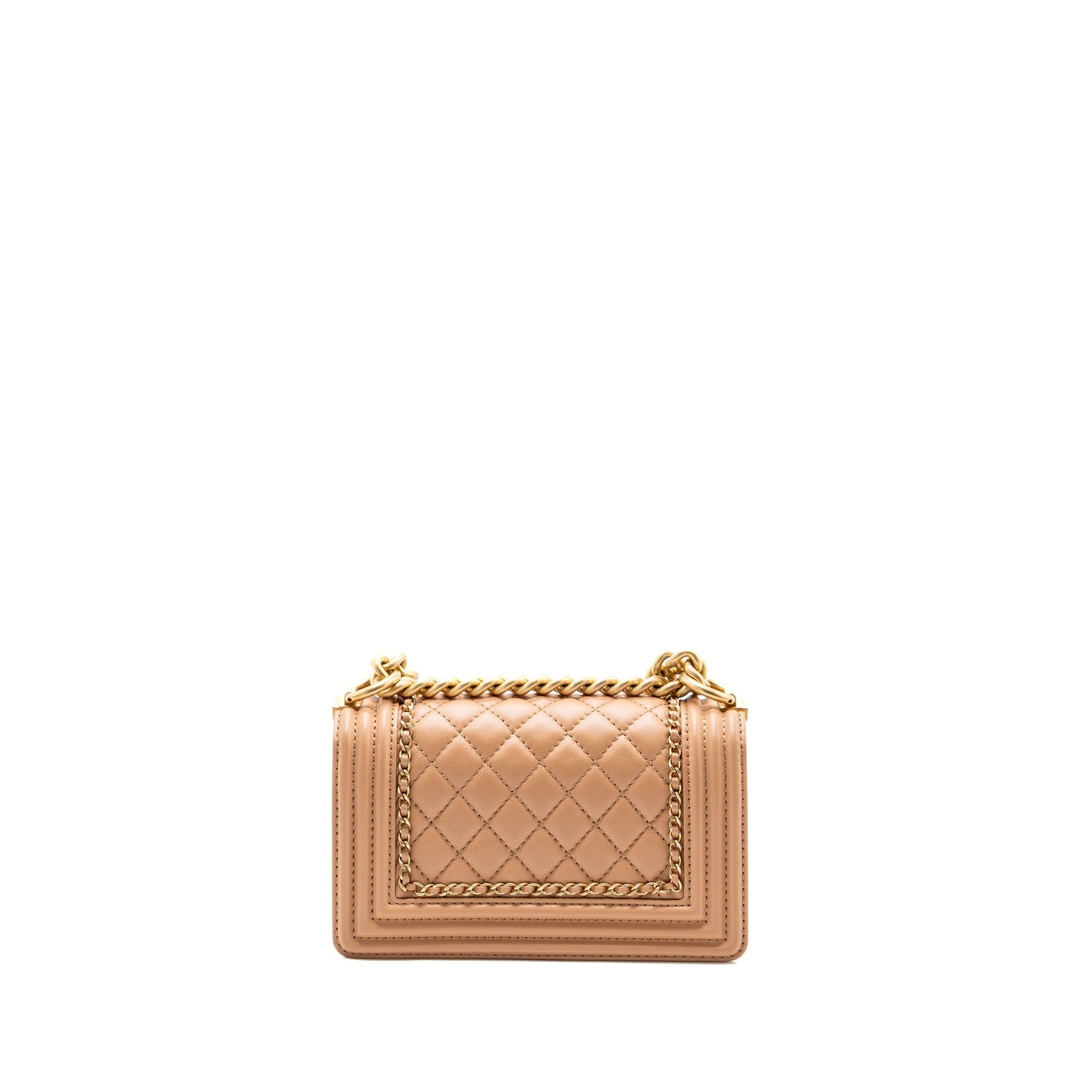 Chanel Small Boy Bag limited edition Calfskin Dark Beige
