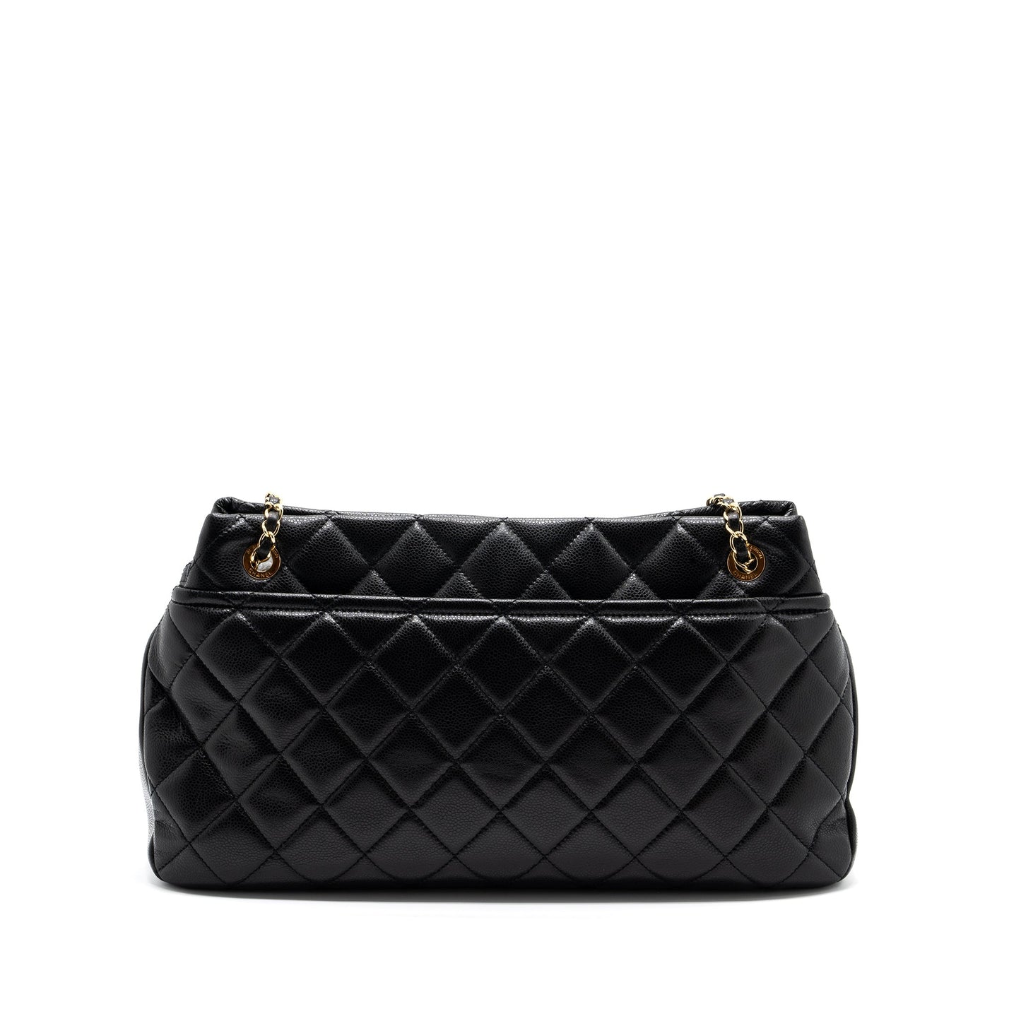 Chanel Matelasse Chain Tote Bag Caviar Black