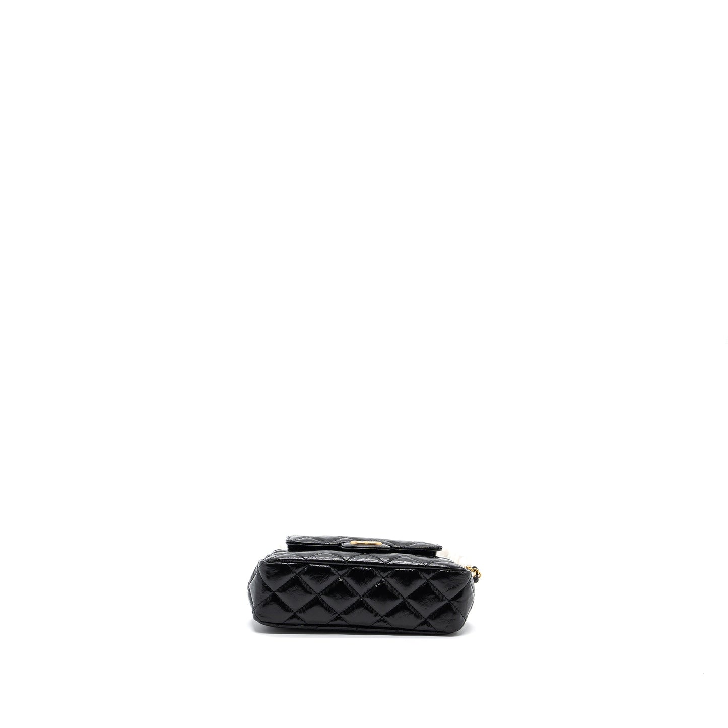 Chanel 23C Small HOBO Bag Shiny Calfskin Black  (Microchip)