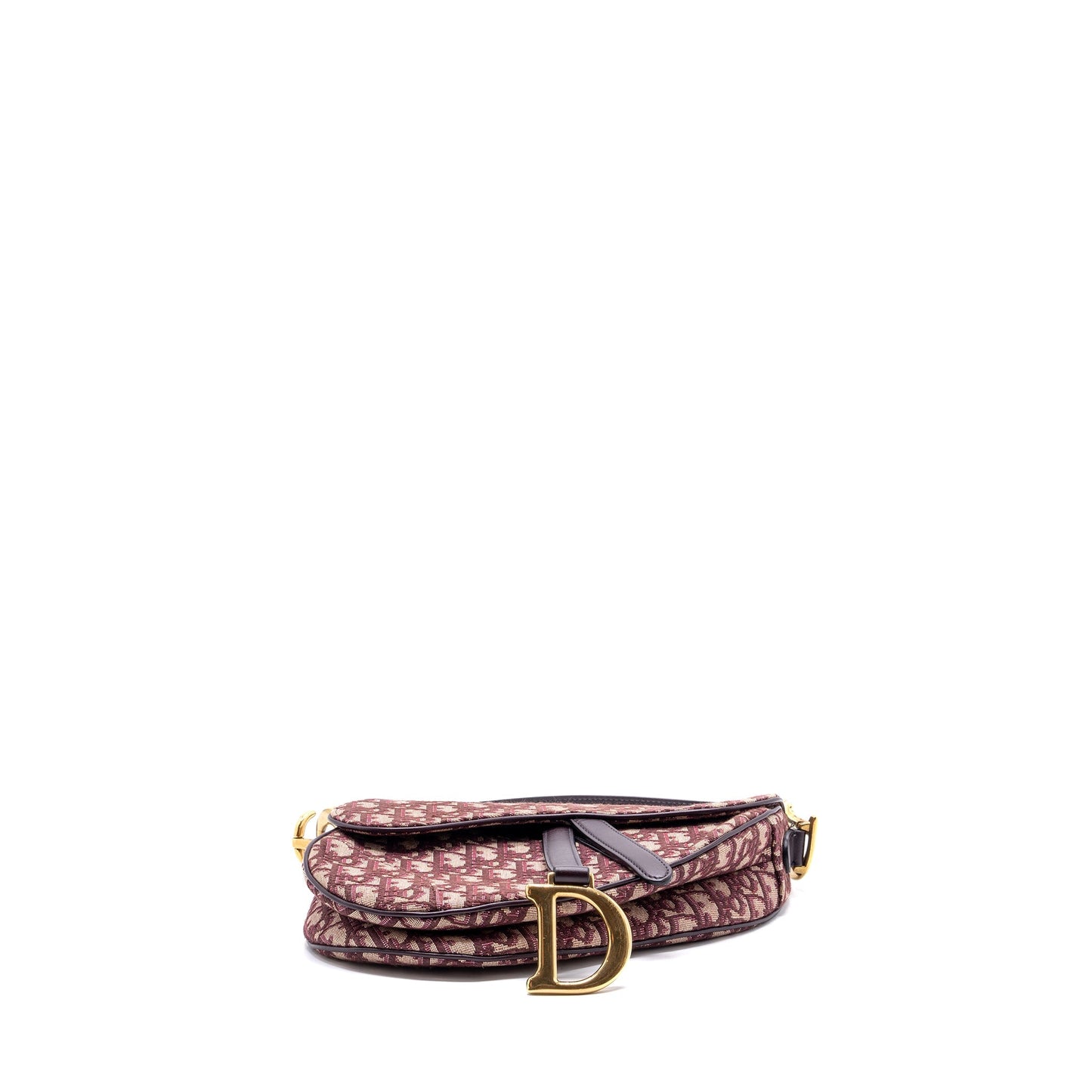 Dior Medium Saddle Purse Red Oblique Embroidery With An Extra Dior Strap