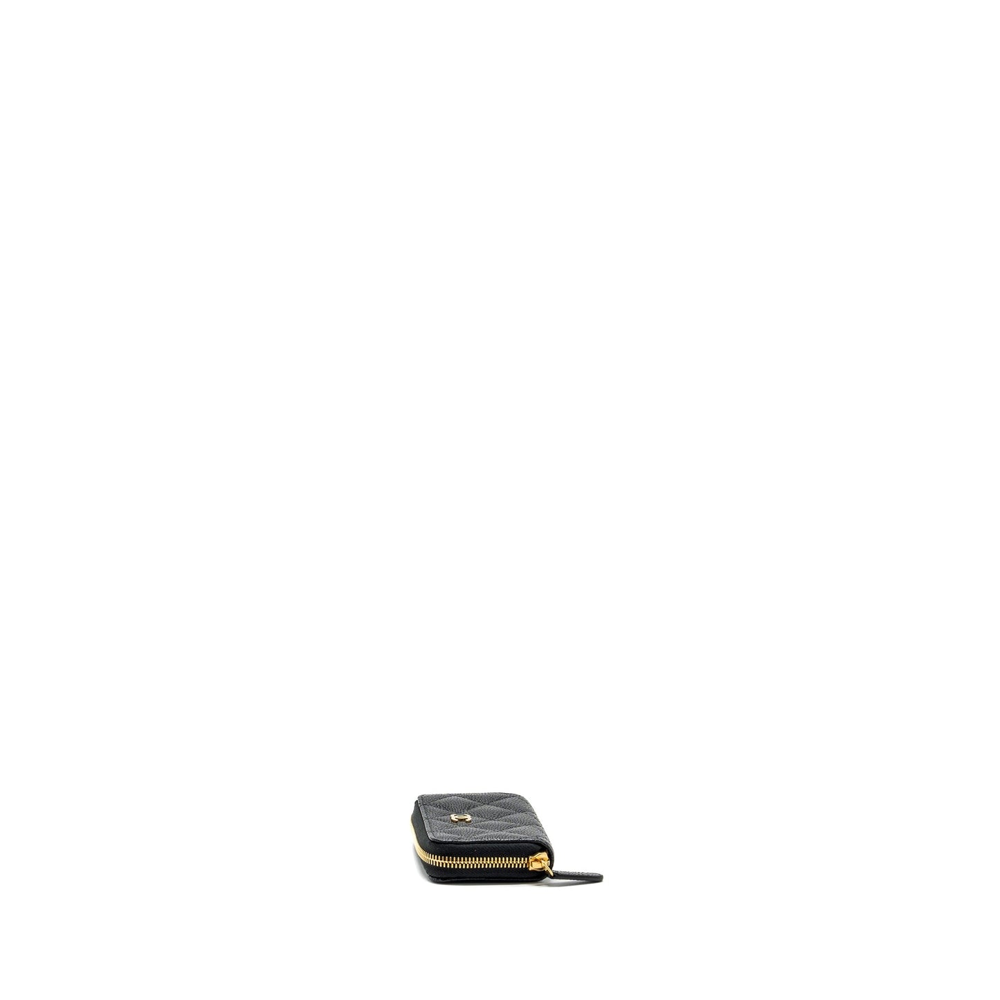Chanel Zip Card Holder Caviar Black