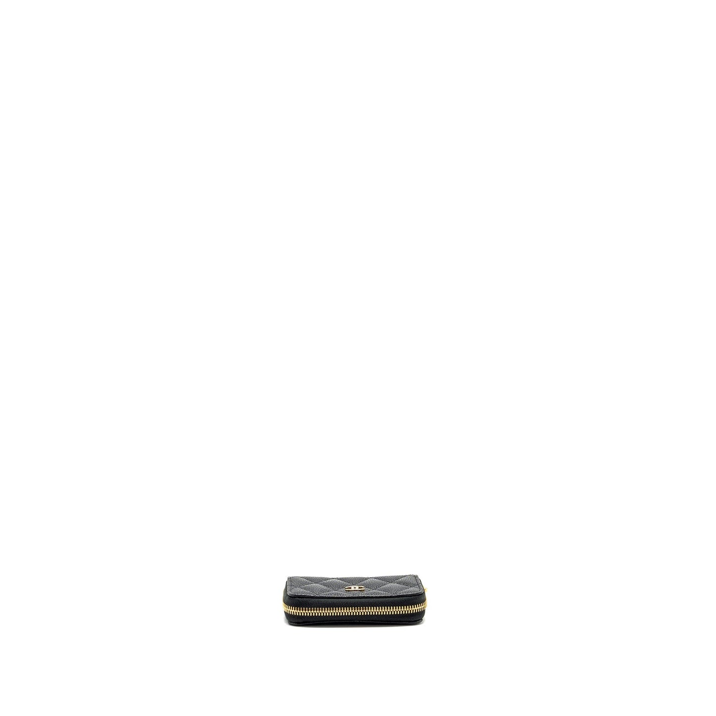 Chanel Zip Card Holder Caviar Black