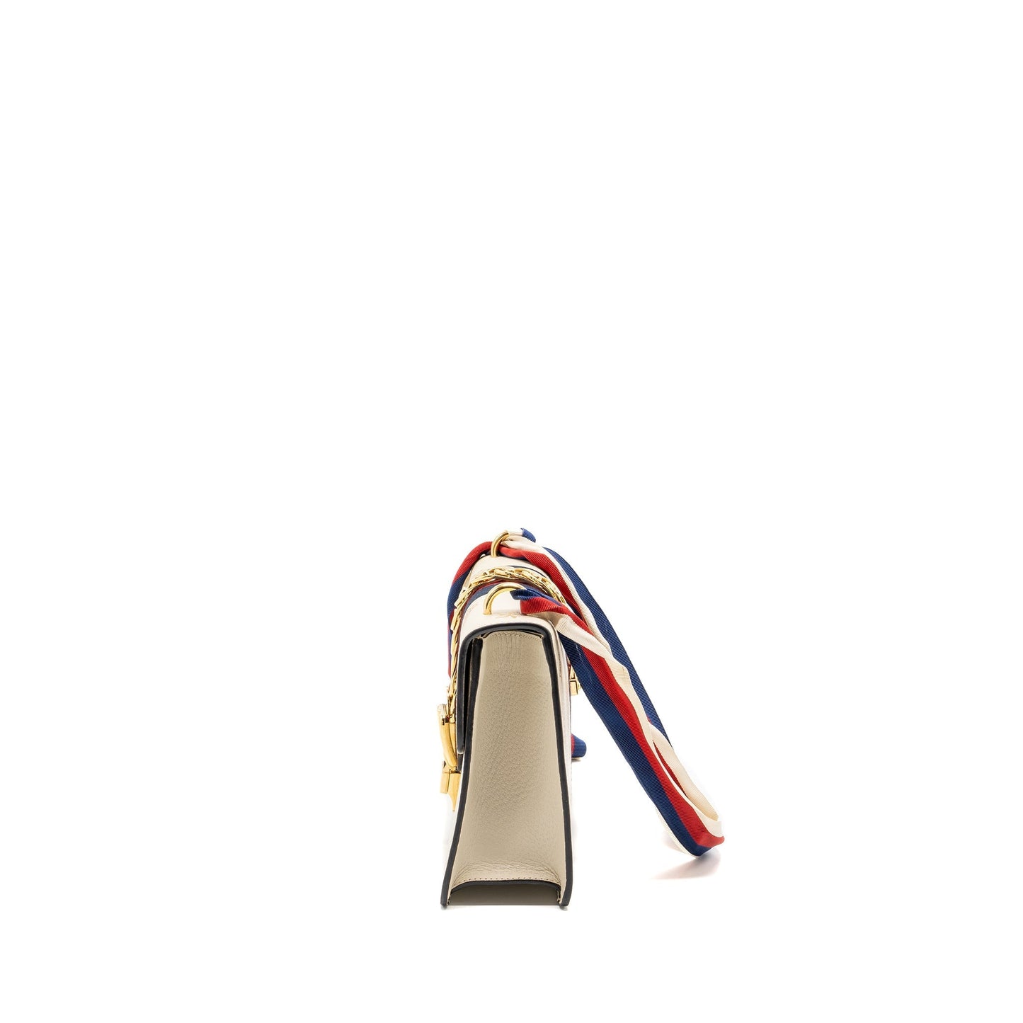 Gucci Small Sylvia Bag Bee and Star Printed Calfskin White