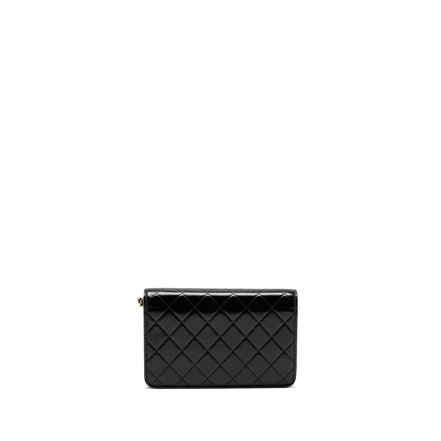 Chanel 24c 31 Wallet On Chain Shiny Calfskin Black L (Microchip)