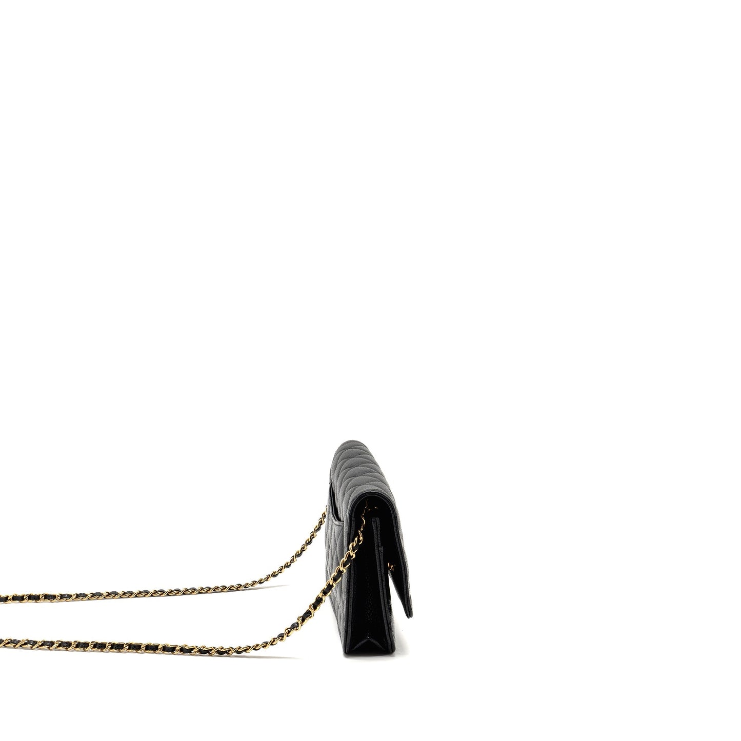 Chanel Classic Wallet On Chain Caviar Black  (Microchip)