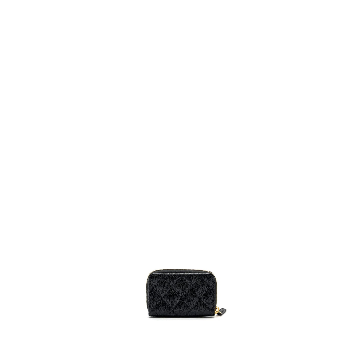 Chanel Zip Card Holder Caviar Black