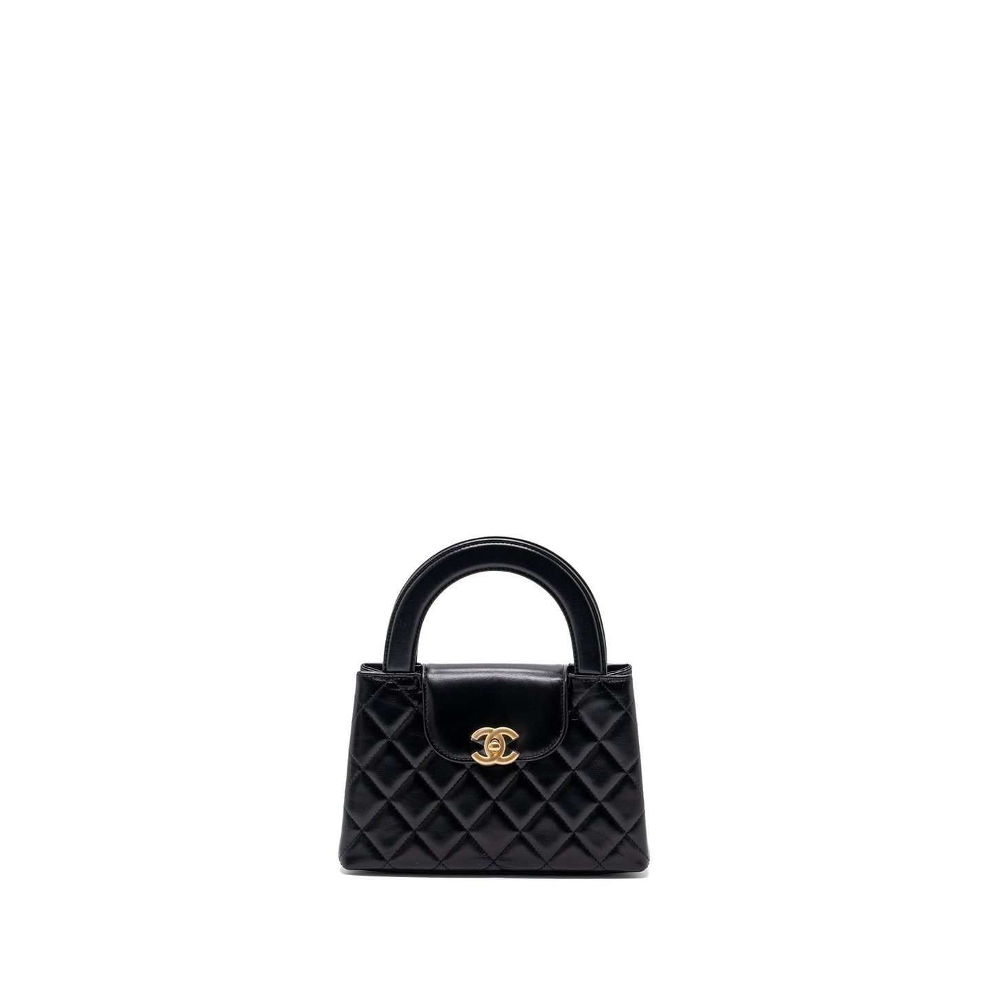 Chanel 23k Mini Shopping Tote Calfskin Black (Microchip)