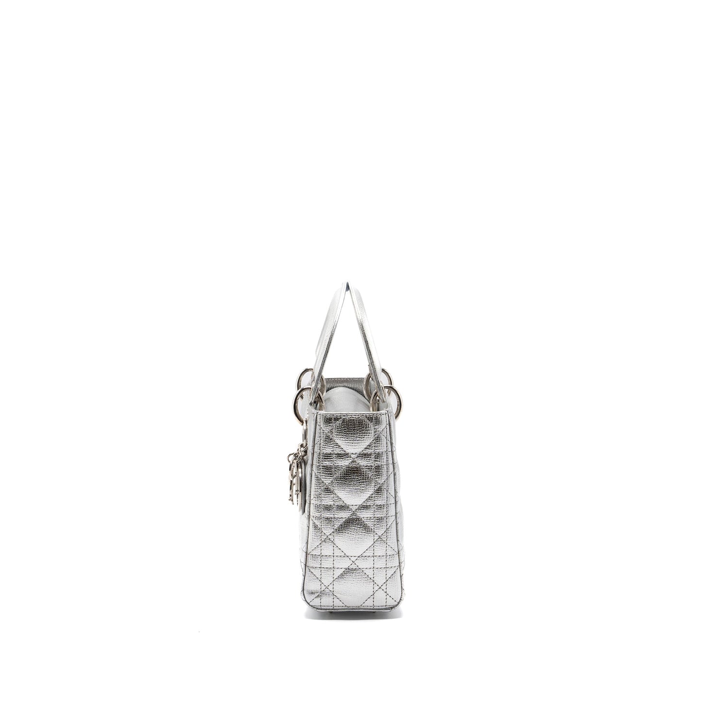 Dior My Dior Small Lady Dior Purse Calfskin Silver