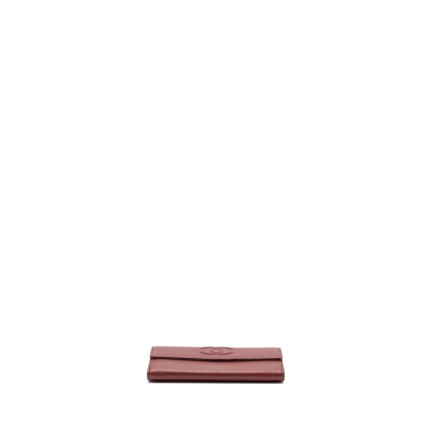 Chanel Flap Long Wallet Calfskin Red