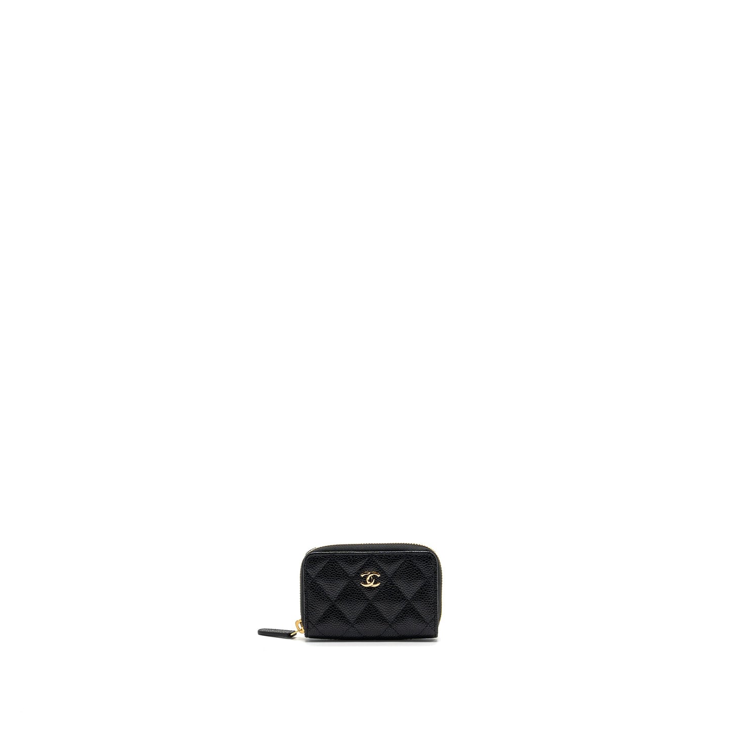 Chanel Zip Card Holder Caviar Black