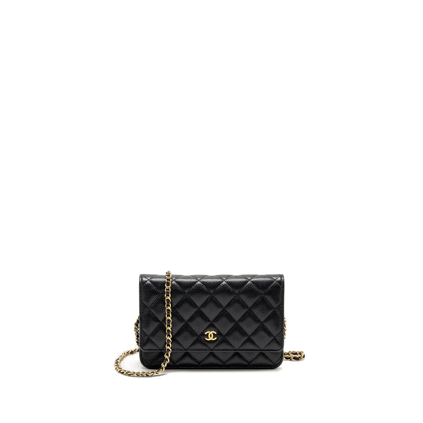 Chanel Classic Wallet On Chain Caviar Black  (Microchip)
