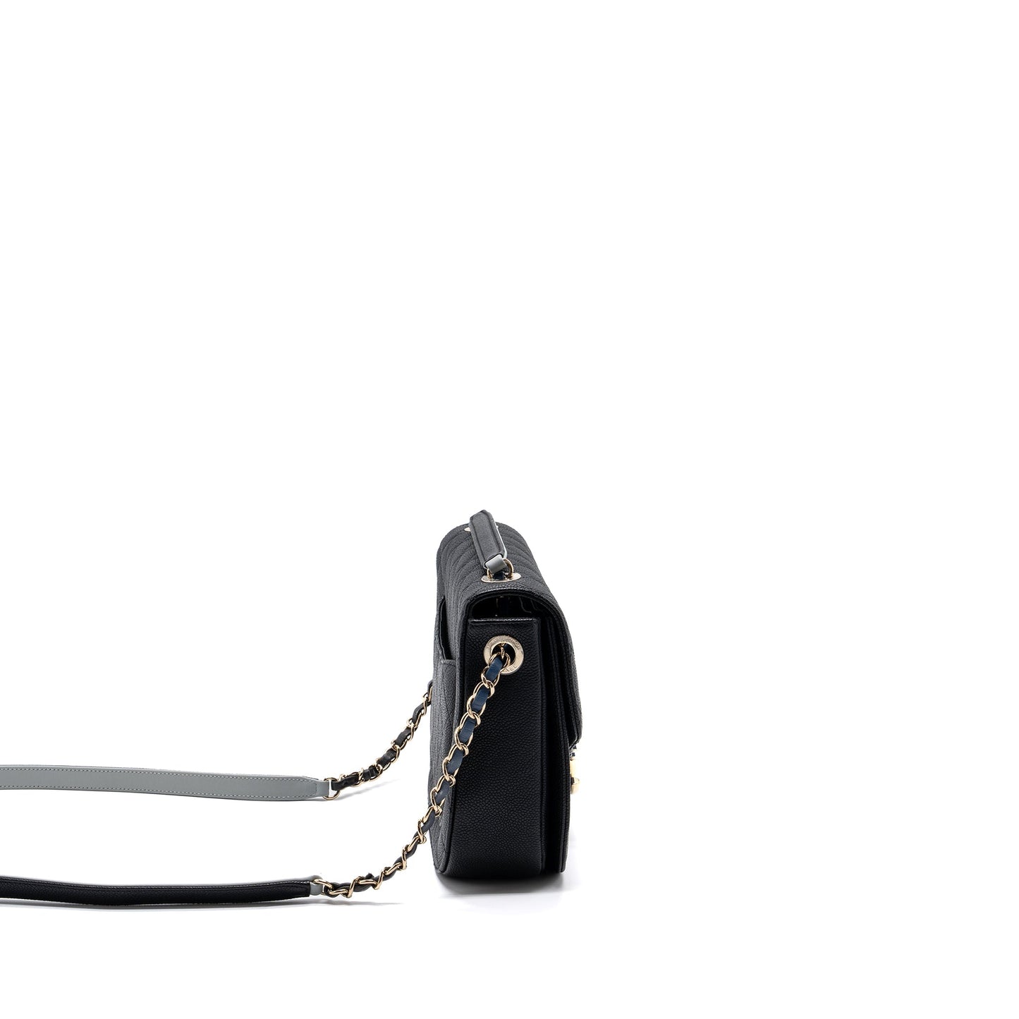 Chanel Flap Bag with handle Caviar Black/Multicolour L