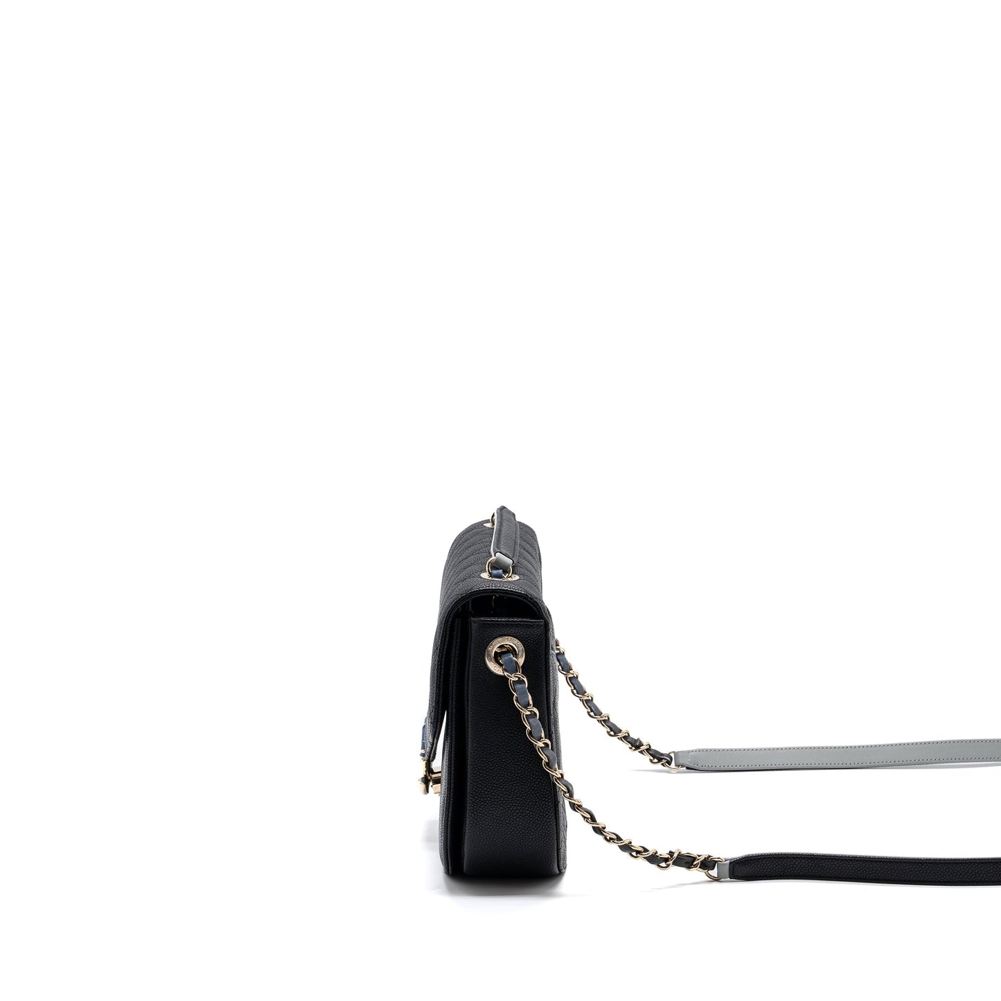 Chanel Flap Bag with handle Caviar Black/Multicolour L
