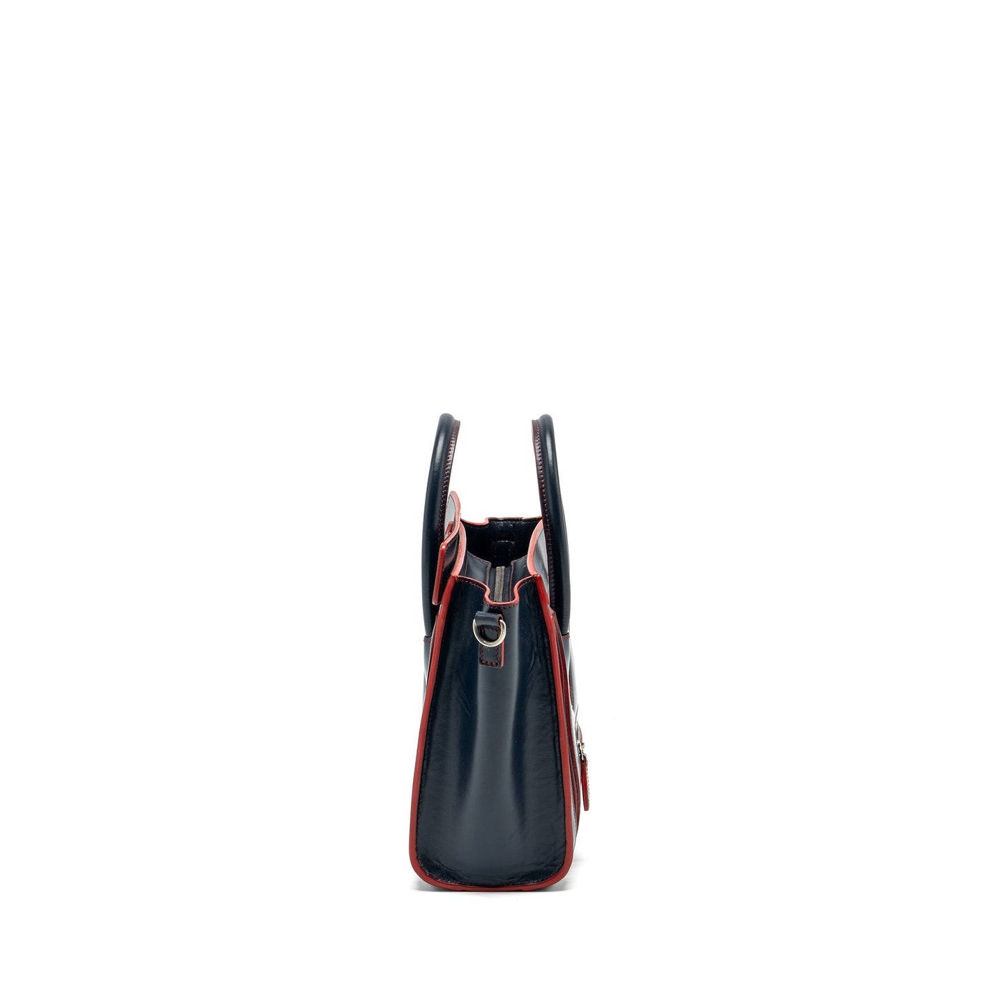 Celine Nano Luggage Purse calfskin navy / red