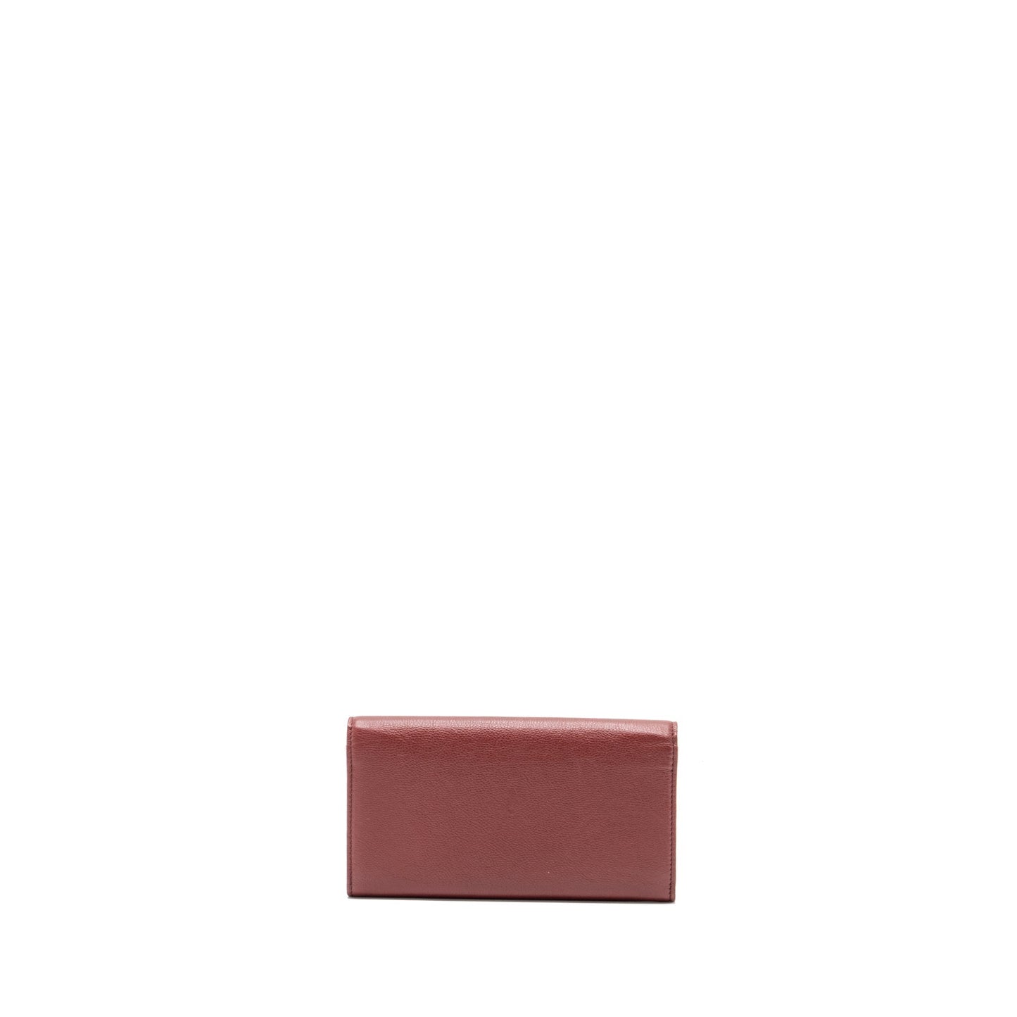 Chanel Flap Long Wallet Calfskin Red