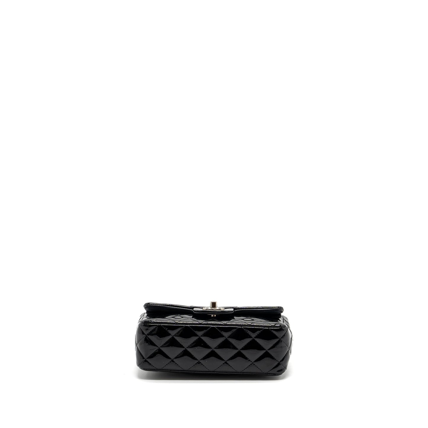 Chanel Mini Rectangular Flap Bag Patent Black