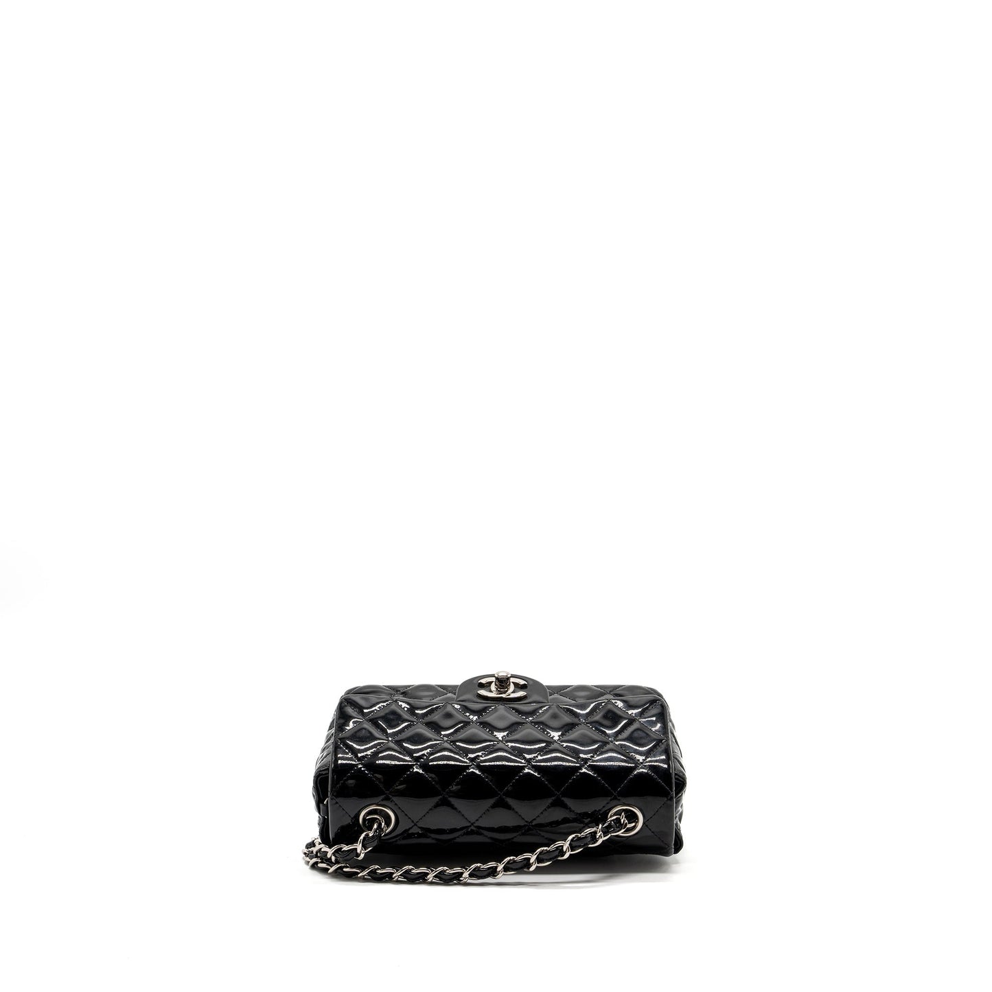 Chanel Mini Rectangular Flap Bag Patent Black